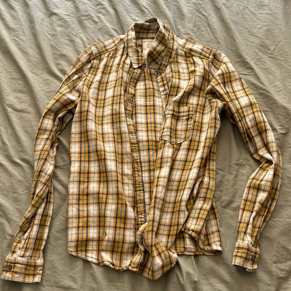 Yellow plaid shirt